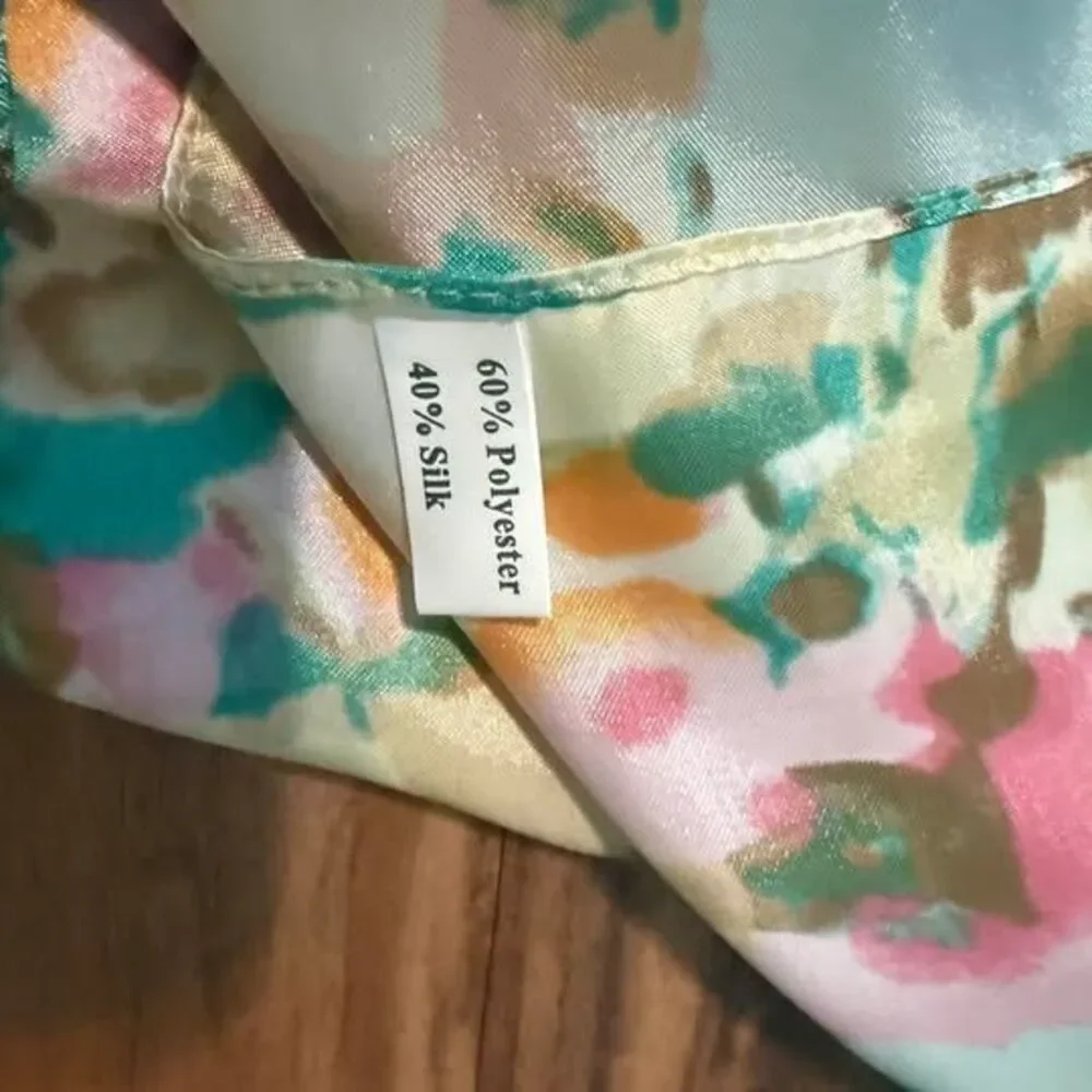 Floral Silk Blend Scarf